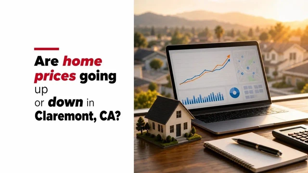 Are home prices going up or down in Claremont, CA?