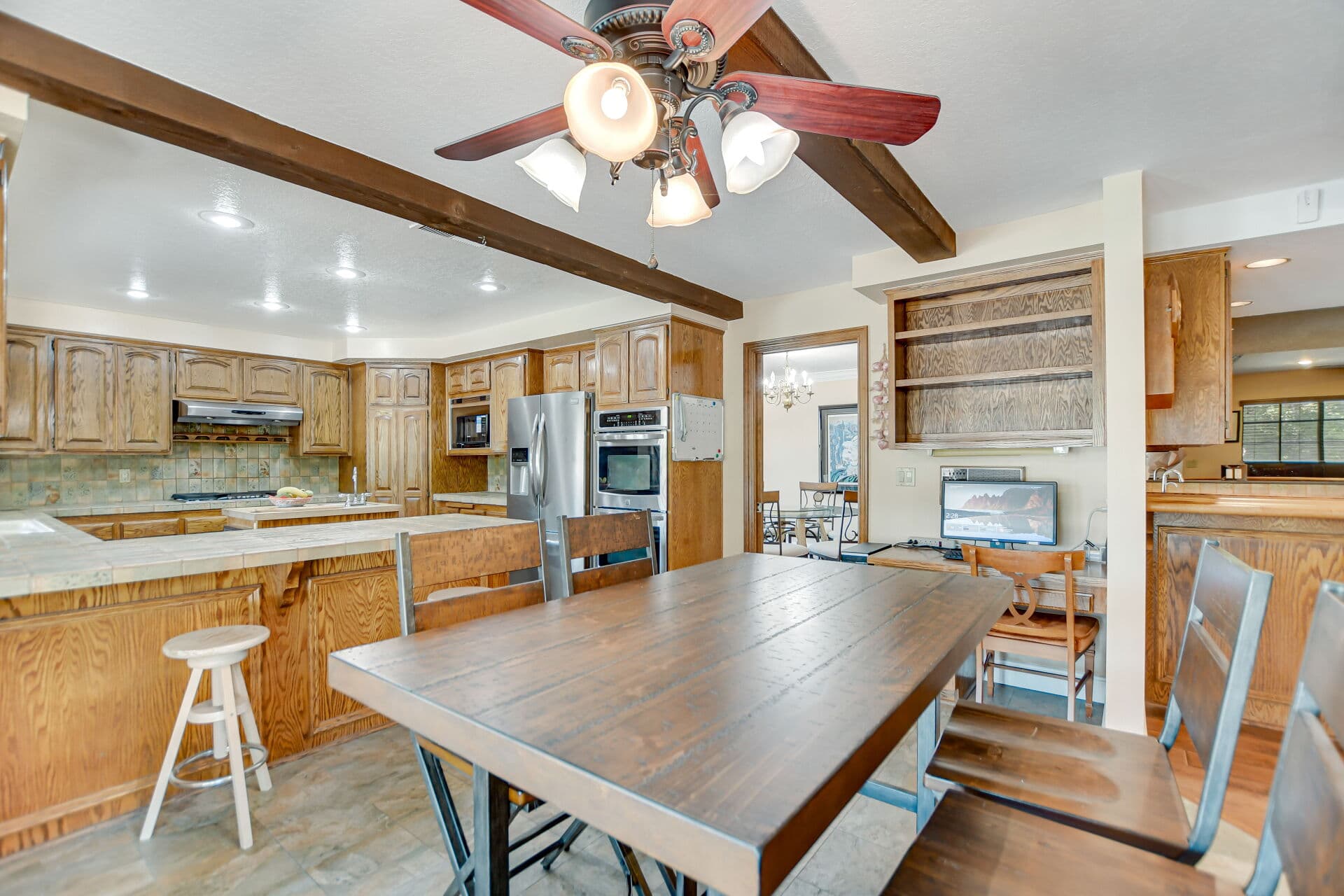 Eat-in kitchen and dining table in a Claremont home, where buyers and sellers negotiate who pays what