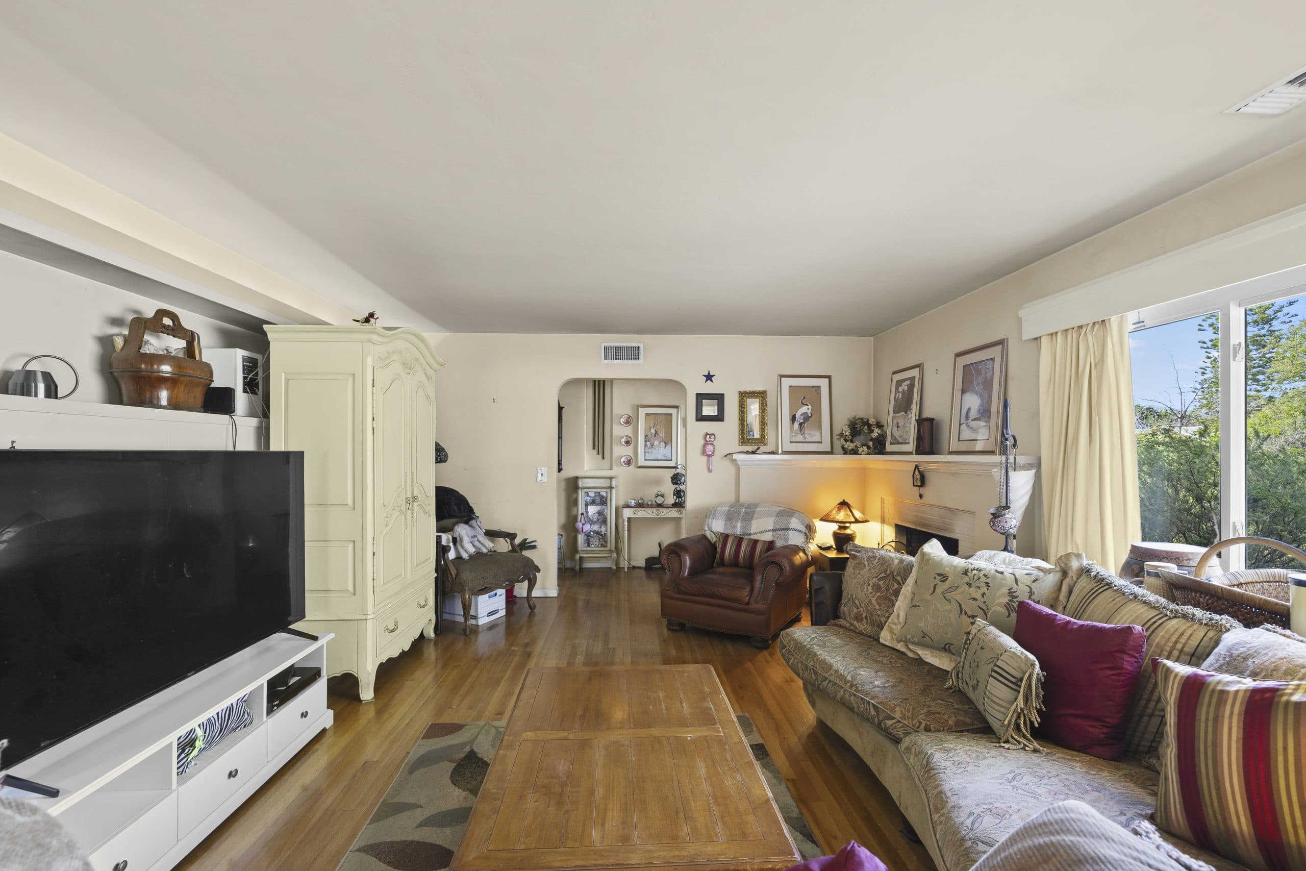 Estate living room in a Claremont family home, furnished across decades