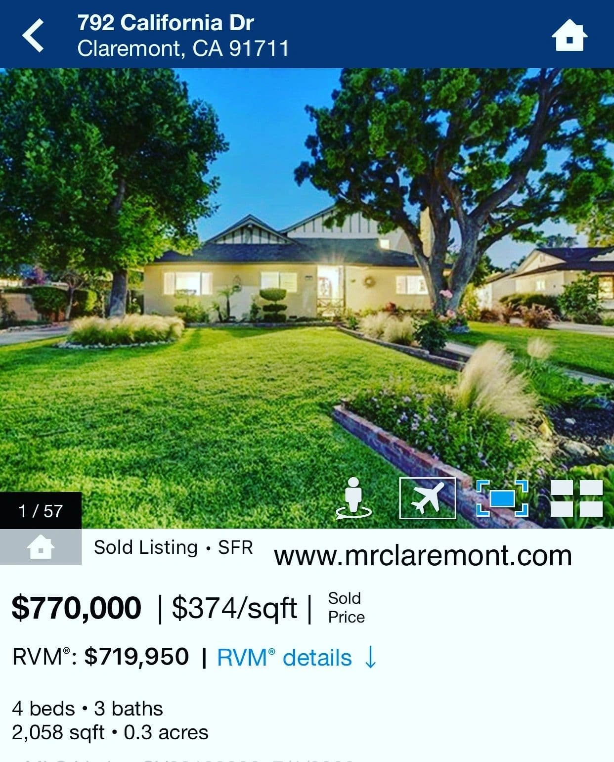Sold by mr. Claremont
