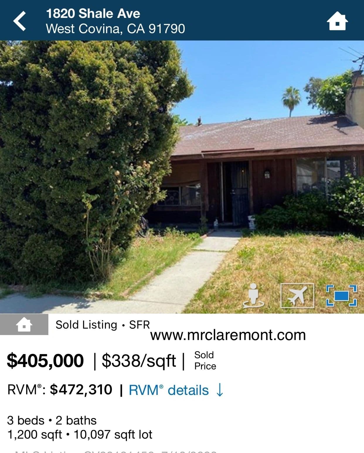 All cash offer sold with mr. Claremont